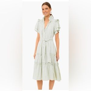 Hunter Bell light green check Dress